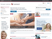 Tablet Screenshot of breastcancerconnect.com
